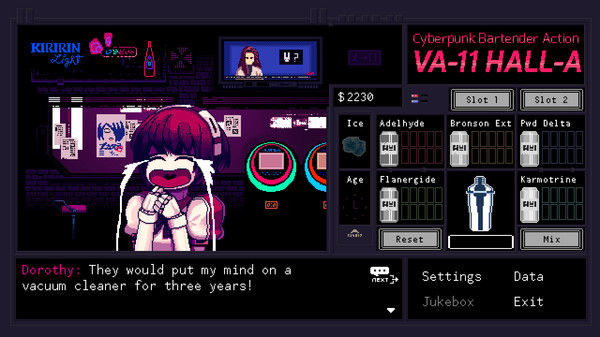 VA-11 HALL-A：赛博朋克酒保行动/VA-11 Hall-A: Cyberpunk Bartender Action 截图