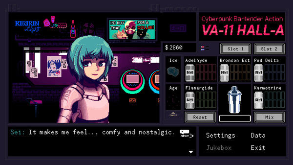 VA-11 HALL-A：赛博朋克酒保行动/VA-11 Hall-A: Cyberpunk Bartender Action 截图