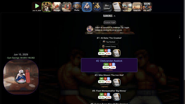 回合制拳击/Turn Based Boxing: Tactics - Legends Edition 截图
