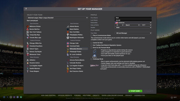 Out of the Park Baseball 27 截图