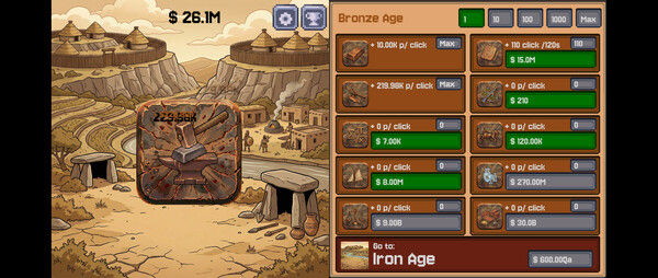Stone to Silicon - Idle Clicker 截图