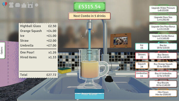 A stupid game about pouring drinks for the P.T.A. 截图