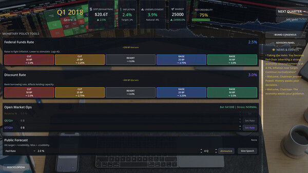 Federal Reserve Simulator 截图
