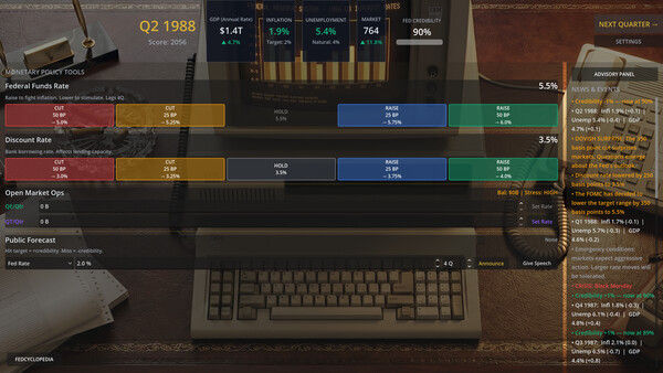 Federal Reserve Simulator 截图