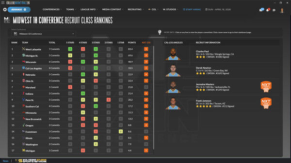 Draft Day Sports: College Basketball 2026 截图